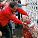 Thai protesters pour their blood onto streets