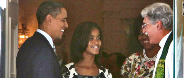 For First Time In Months, President Obama Attends Church Publicly