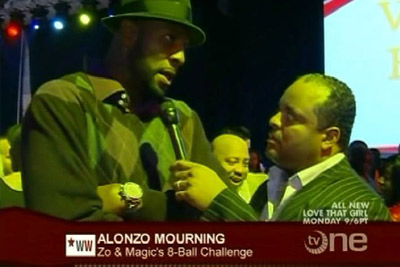 NBA All-Star Weekend: Alonzo Mourning And Magic Johnson’s 8-Ball Challenge