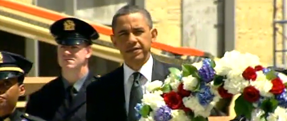 President Obama Lays Wreath At Ground Zero (VIDEO)