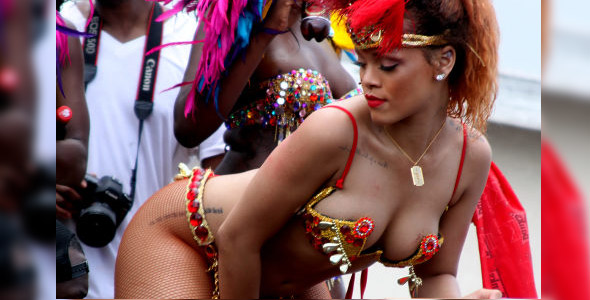 Rihanna Rocks Barbados In Jaw-Dropping, Skimpy Outfit