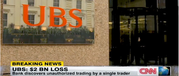 UBS Suffers $2 Billion Loss From Unauthorized Trading (VIDEO)